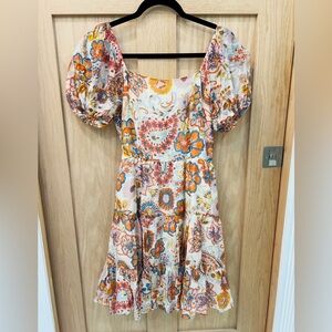 1. STATE Anthropologie Multicolor Floral Midi Dress